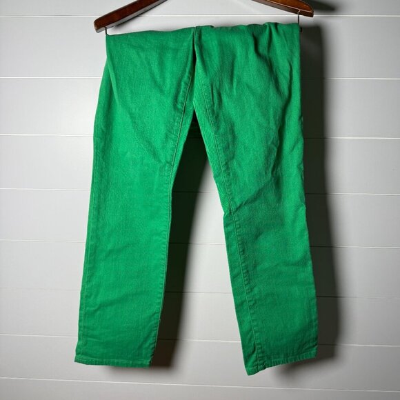 LRL Lauren Jeans Ralph Lauren Lime Green Pants Modern Straight Ankle (Size 4) - Picture 4 of 8